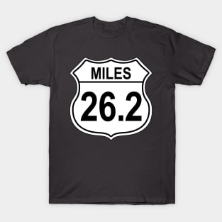 26.2 Mile Marathon US Highway Sign T-Shirt